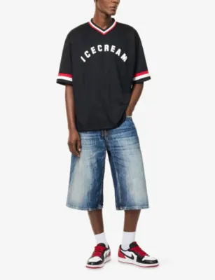 ICECREAM College Contrast-Stripe Jersey Top detail 2