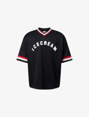 ICECREAM College Contrast-Stripe Jersey Top