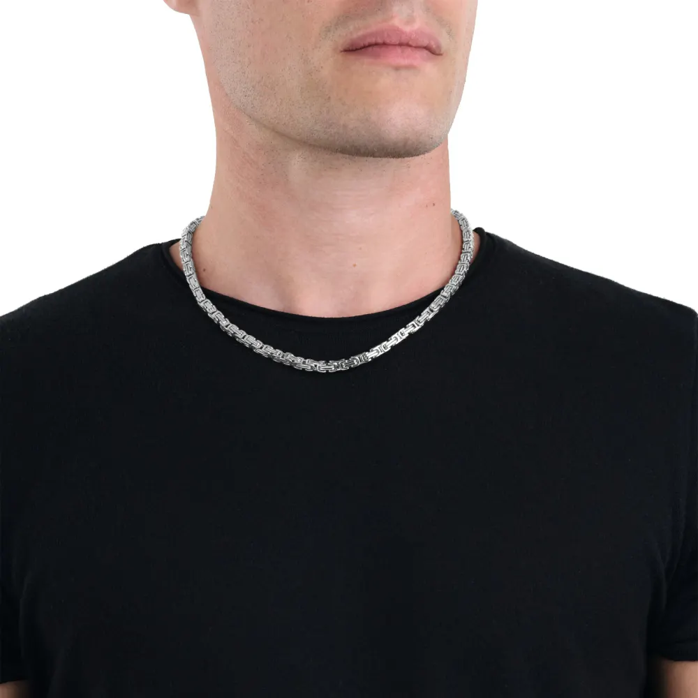 AMOR Mens Stainless Steel King Chain Necklace - 50cm detail 2