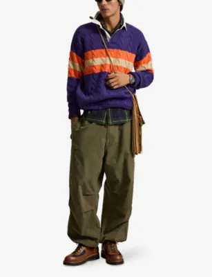 POLO RALPH LAUREN Cable-Knit Wool-Blend Rugby Polo Jumper detail 2