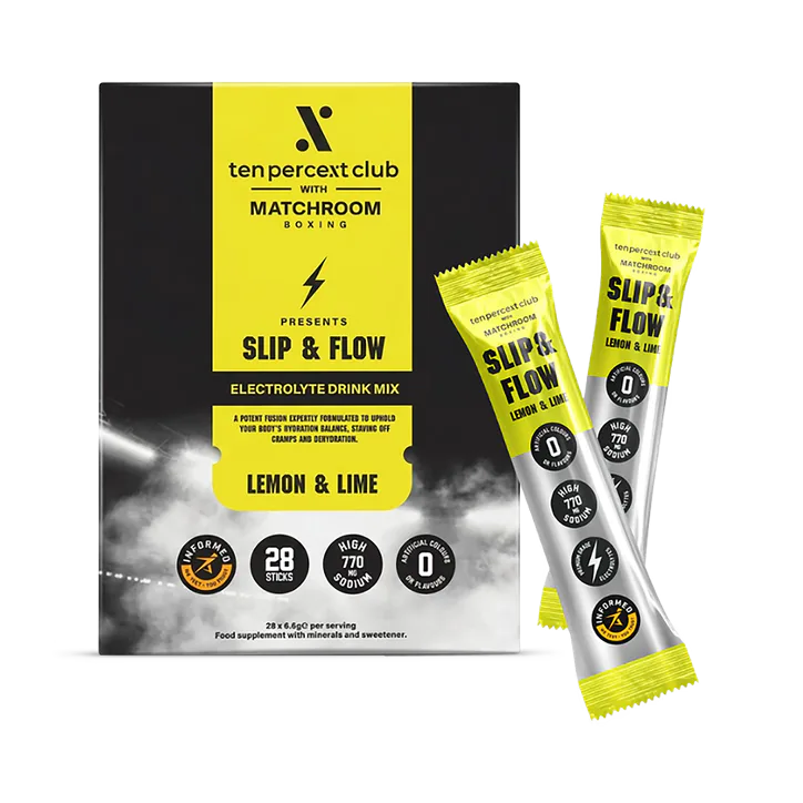 The Ten Percent Club Slip & Flow Electrolytes Lemon and Lime 28 Sachet