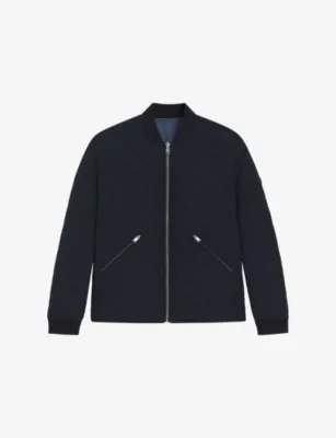 BOSS Reversible Band-Collar Quilted Jacket - DARK BLUE detail 2