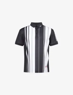 J.LINDEBERG 30Y Tour Tech Striped Woven Polo T-Shirt