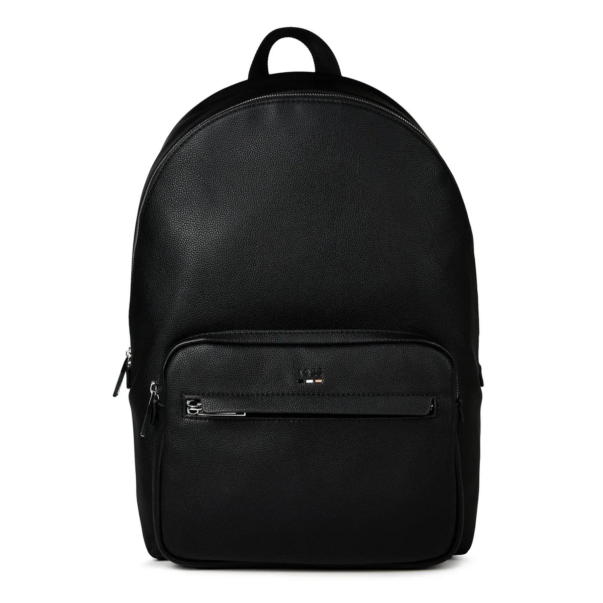 Boss Mens BOSS Durable Textured Leather Backpack with Logo Detail (Ray)