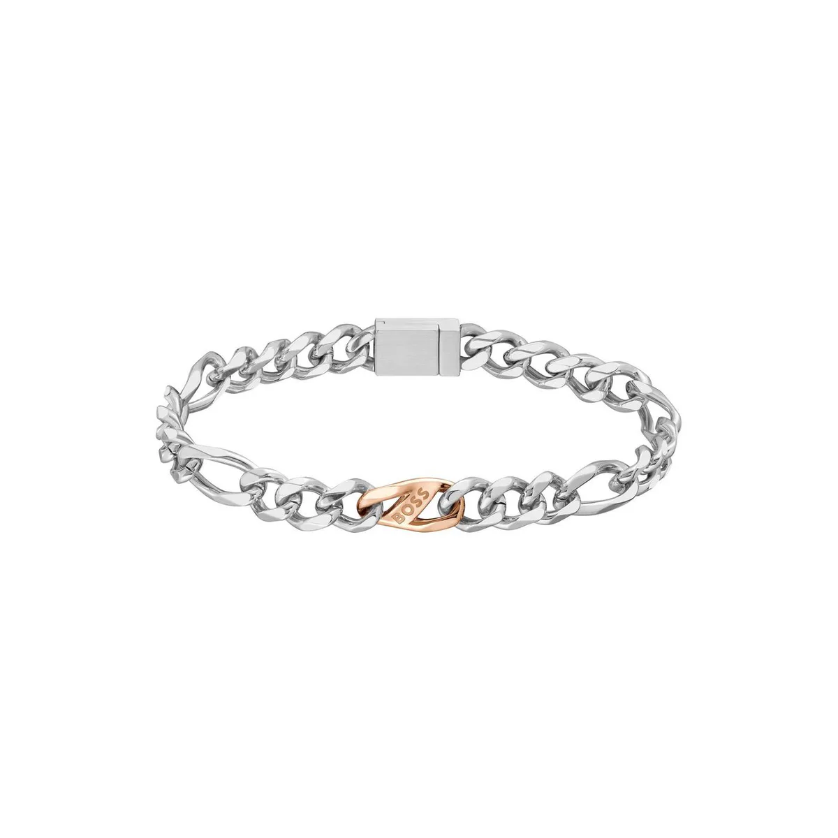 Boss Men's Rian Stainless Steel Figaro Magnetic Chain Bracelet