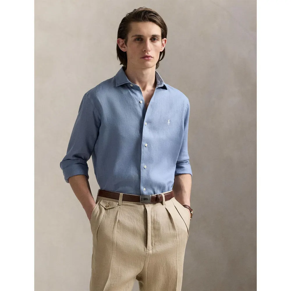 Polo Ralph Lauren Linen Long Sleeve Shirt detail 2