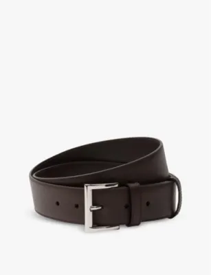 PRADA Logo-embellished leather belt - BLACK - 32 detail 2