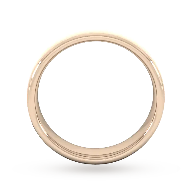 For Him 5mm Slight Court Standard Diagonal Matt Finish Wedding Ring In 18 Carat Yellow Gold detail 3
