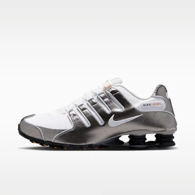 Nike Shox NZ Men's Shoes - Summit White/Metallic Pewter/University Gold/Summit White