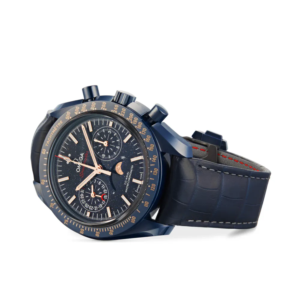 Omega Speedmaster 44 Ceramic Mens Watch in Blue, additional product view 2