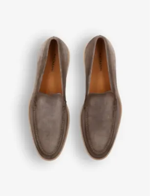 MAGNANNI Paraiso tonal-stitching suede loafers - 5 in GREY, additional product view 2