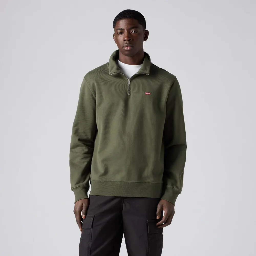 Levis Men's Original Housemark 1/4-Zip Cotton Fleece Top detail 2