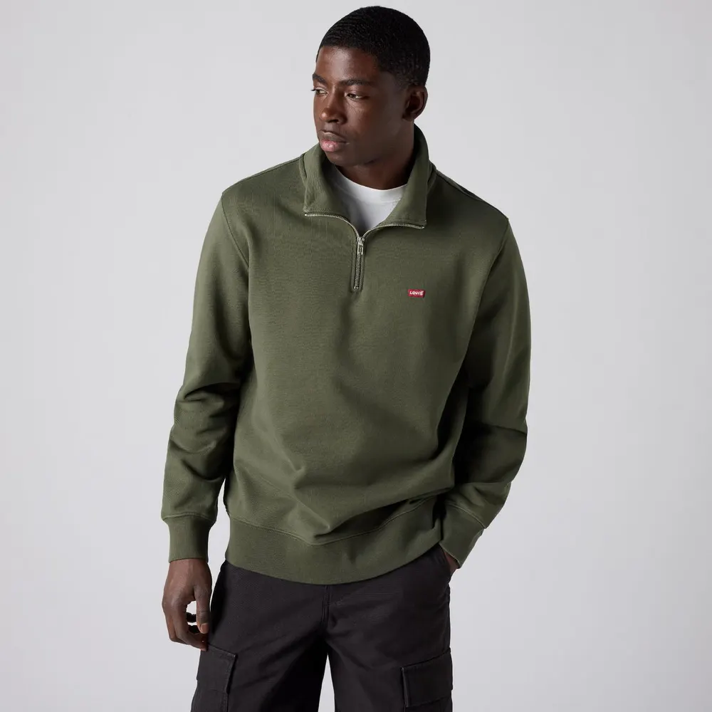 Levis Men's Original Housemark 1/4-Zip Cotton Fleece Top detail 3