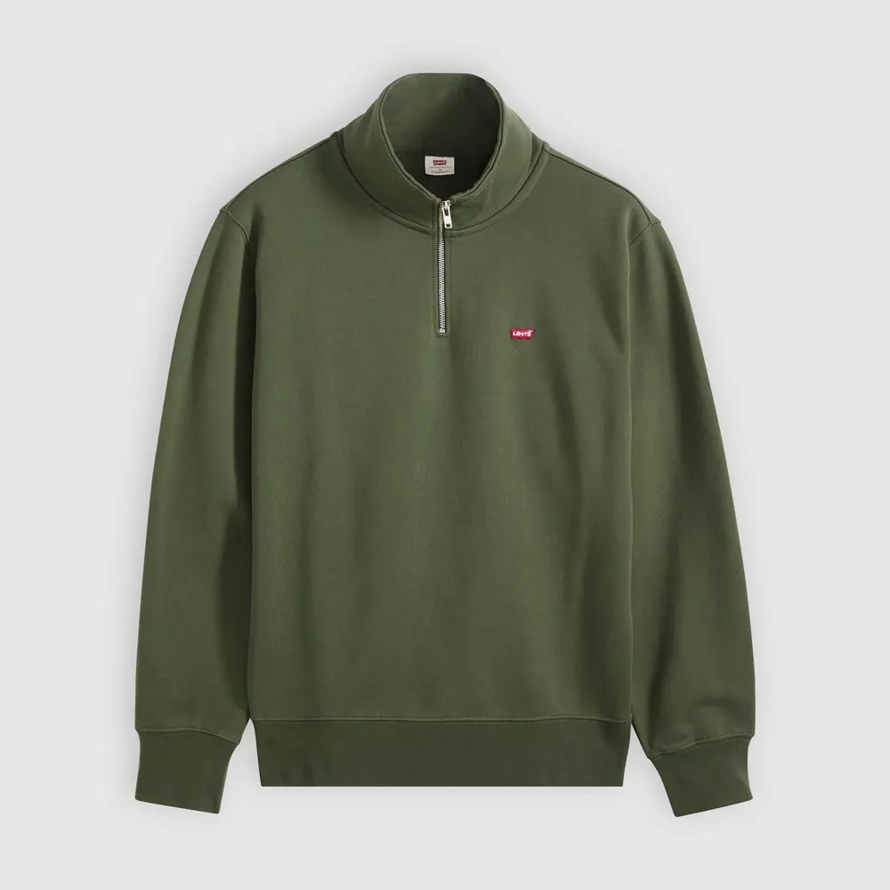 Levis Men's Original Housemark 1/4-Zip Cotton Fleece Top