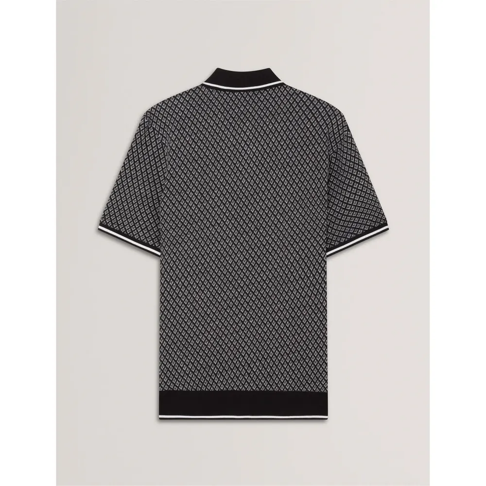 Ted Baker Men's Texture Short Sleeve Polo Shirt detail 2