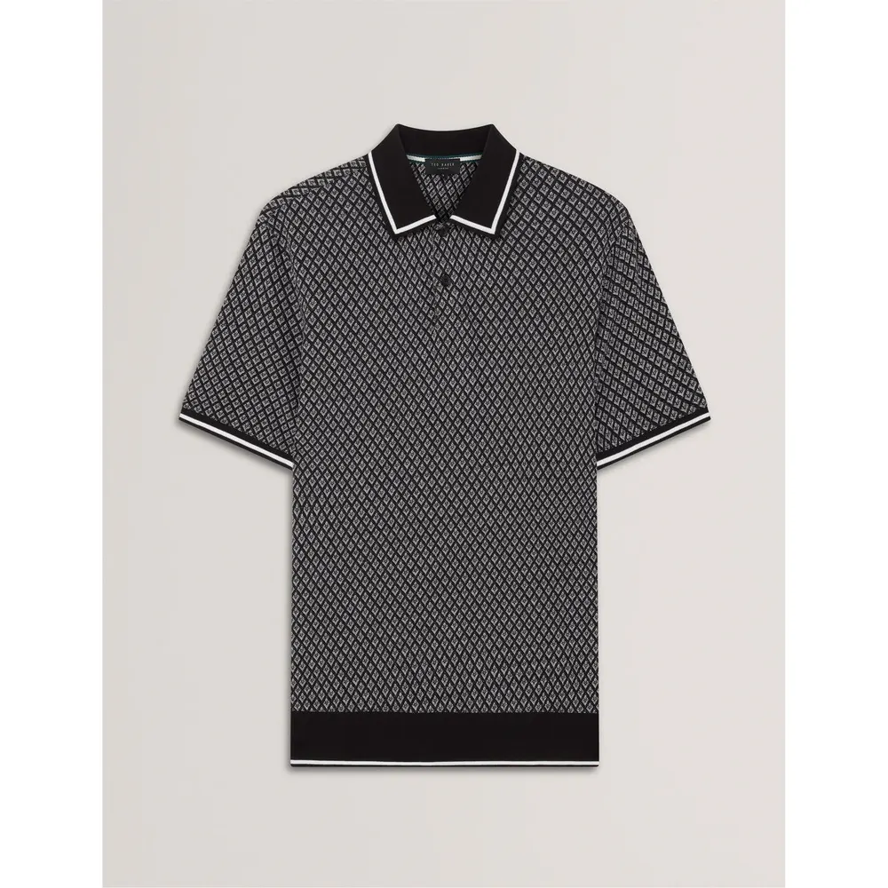 Ted Baker Men's Texture Short Sleeve Polo Shirt