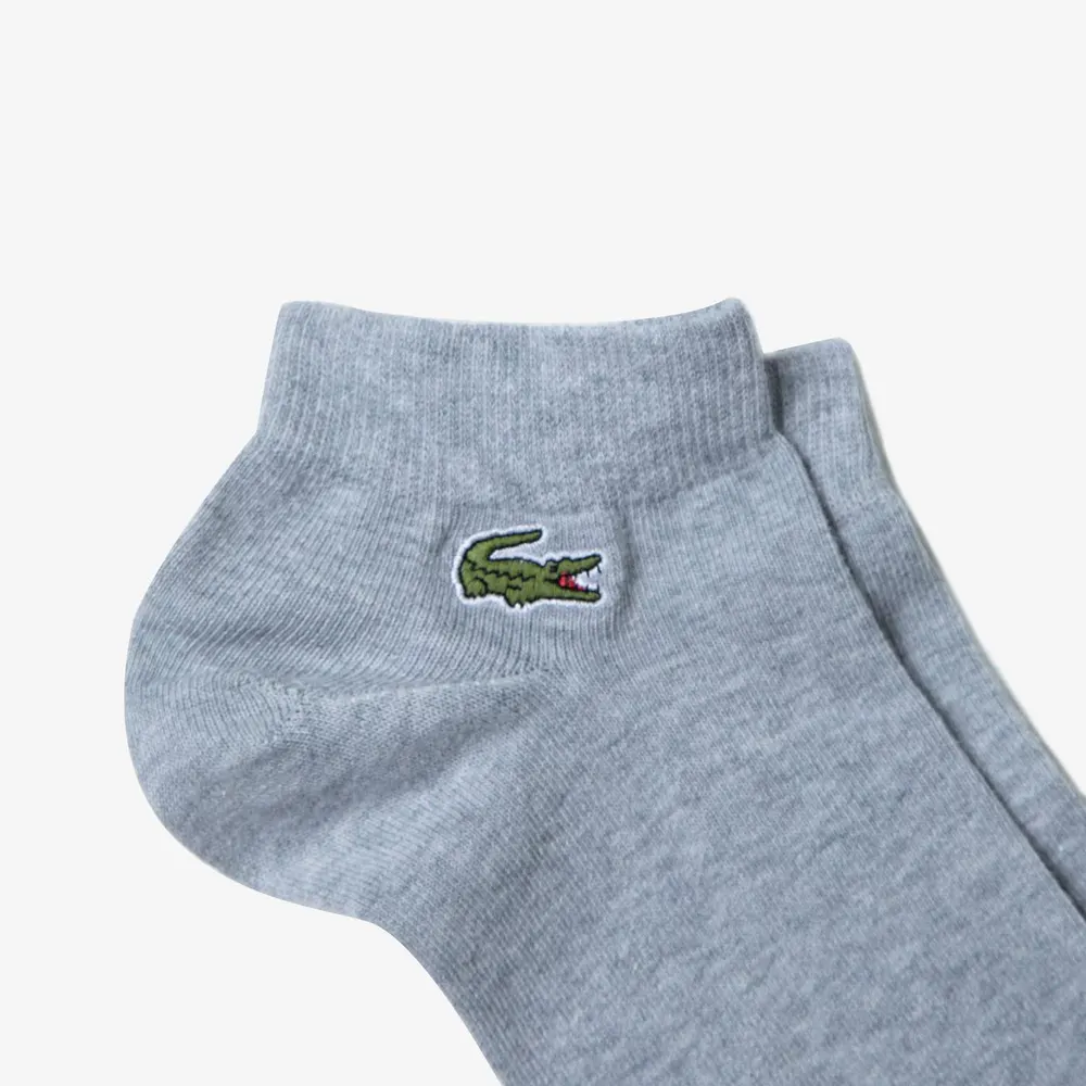 Lacoste Men's Cotton 3 Pack Logo Trainer Socks detail 2