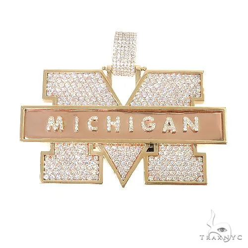 RINA - For Him CUSTOM Custom Made 'Michigan' Diamond Pendant 67212 in Rose Gold – Pendant