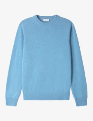SANDRO Long-sleeve crewneck cashmere jumper - CHOCOLATE detail 3