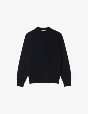 SANDRO Long-sleeve crewneck cashmere jumper - CHOCOLATE