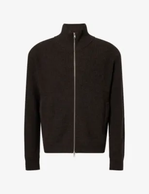 SONG FOR THE MUTE Funnel-Neck Zip-Up Wool-Blend Cardigan