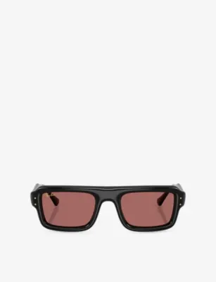 RAY-BAN RB4954 Rectangle-Frame Nylon Sunglasses