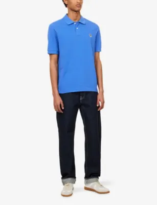 PS BY PAUL SMITH Zebra-Embroidered Short-Sleeve Cotton Polo Shirt detail 2