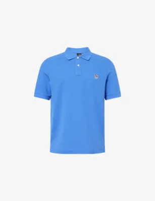 PS BY PAUL SMITH Zebra-Embroidered Short-Sleeve Cotton Polo Shirt