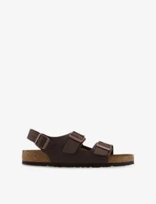 BIRKENSTOCK Milano Faux-Leather Sandals - EUR 44.5 / 10.5 UK MEN in DARK BROWN – Mens | Sandals | Sliders & flip flops