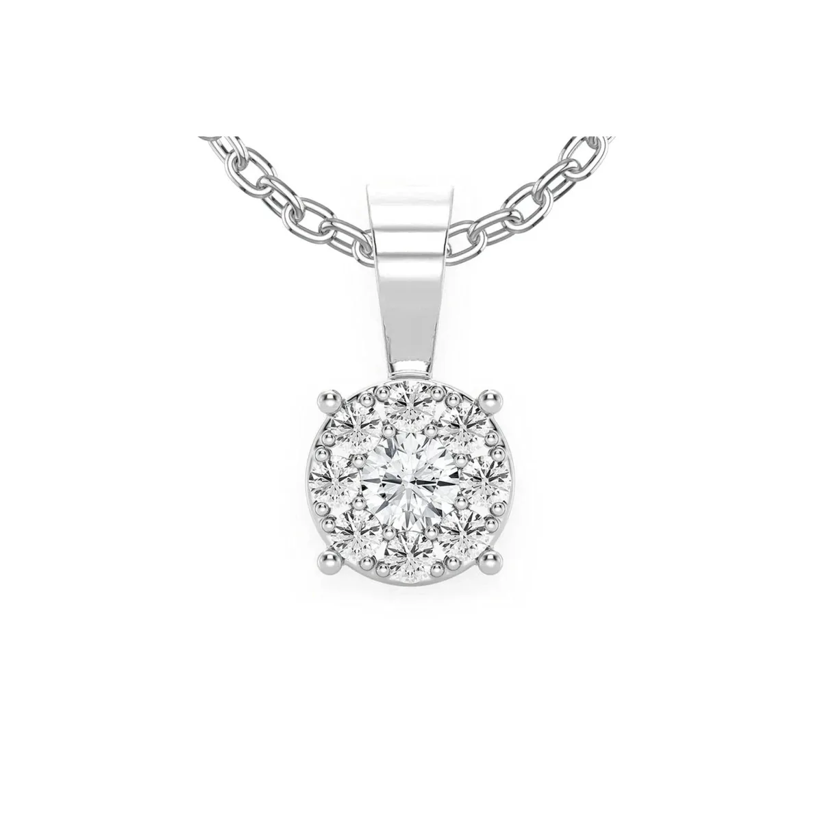For Him Mosaic Diamond Pendant in 0.25ctw / White Gold / Natural Diamond – Pendant