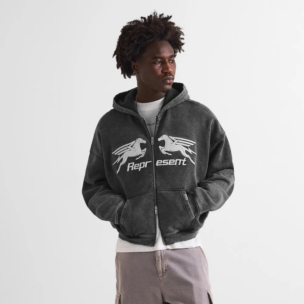 Represent Men's Zip Hoodie detail 3