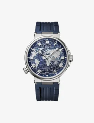 BREGUET Marine Hora Mundi 5557 18ct White-Gold Automatic Watch 43.9mm in WHITE GOLD – Jewellery & Watches | Mens luxury watches