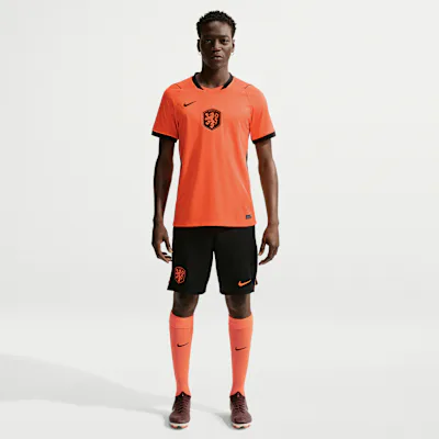 Nike Netherlands 2026 Stadium Home Men's Nike Dri-FIT Football Replica Shorts - Black/Hyper Crimson