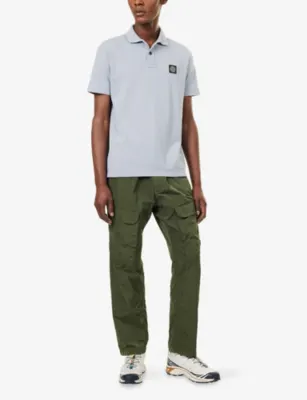 STONE ISLAND Logo-Patch Stretch-Cotton Polo Shirt detail 2