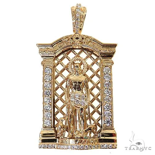 RINA - For Him FACTORY Small St. Lazarus Diamond Pendant 68912 in Rose Gold – Pendant