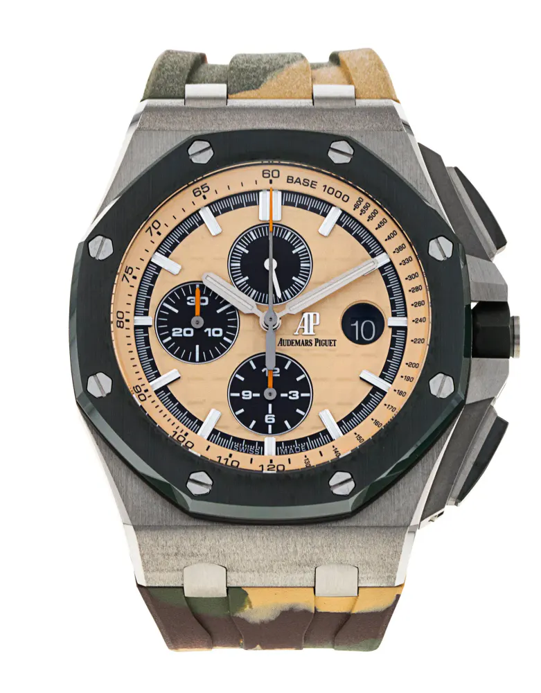 Audemars Piguet Royal Oak Offshore 26400SO.OO.A054CA.01 — 2018 — Very good in Beige Baton – Pre-owned watches