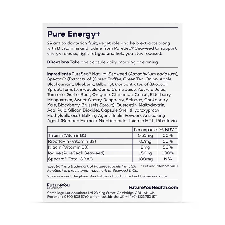 FutureYou Cambridge Pure Energy+ 28 Capsules detail 2