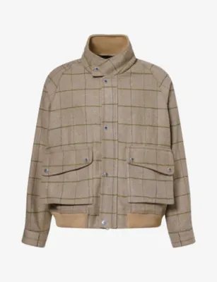SONG FOR THE MUTE Check Woven Flight Jacket