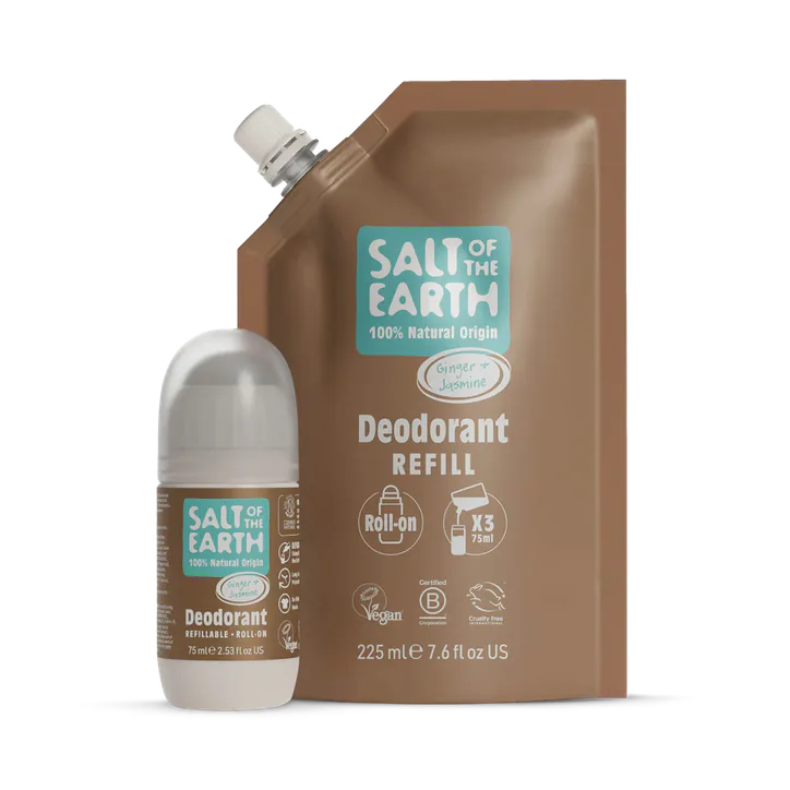 Salt of the Earth Ginger & Jasmine Roll-On Refill Pouch