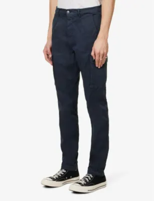 REPLAY Jaan Hypercargo tapered-leg stretch-cotton blend trousers - 28/32 in BLUE, additional product view 3