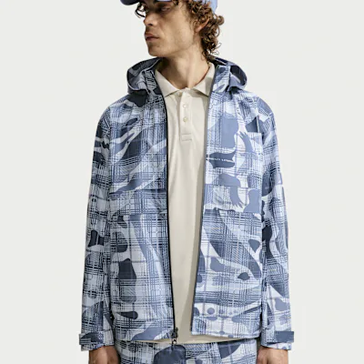 Nike Par Men's Storm-FIT ADV Camo Loose Golf Jacket - College Navy/White