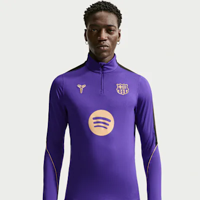 Nike F.C. Barcelona Strike Away Men's Kobe Dri-FIT Football Knit Drill Top - Field Purple/Black/Metallic Gold