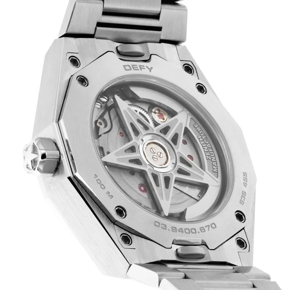 Zenith Defy Skyline 36mm Steel Automatic Watch - Green detail 3