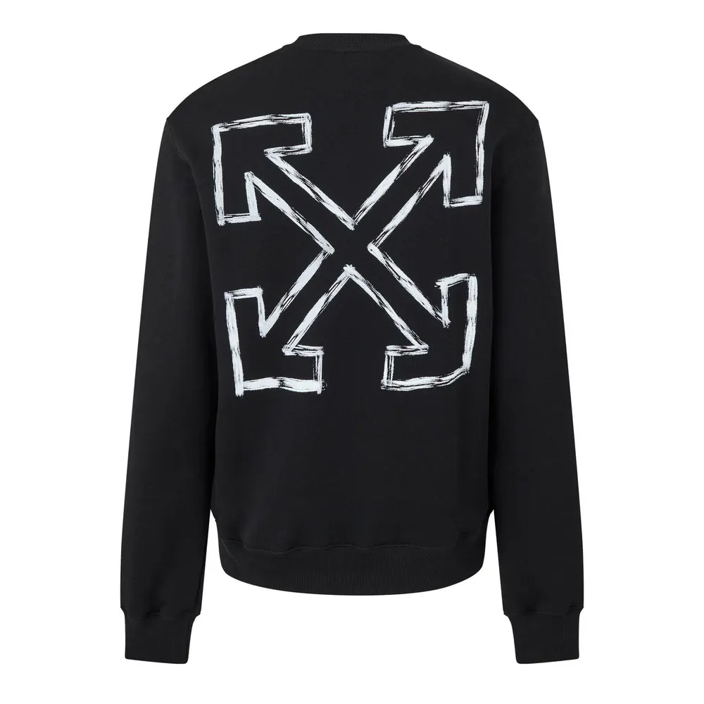 Off White Men's Arrow Cotton Long Sleeve Crew Sweatshirt detail 2