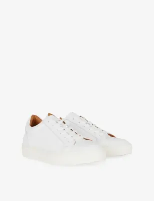 BOGGI Lace-Up Leather Trainers - EUR 42 / 8 UK MEN in WHITE, additional product view 3