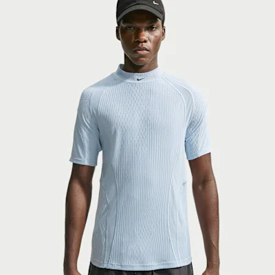 Nike Tech Men's Dri-FIT ADV Short-Sleeve Top - Light Armoury Blue/Black