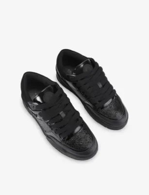 KURT GEIGER LONDON Hatton Leather Trainers - EUR 42 / 8 UK MEN in BLACK/COMB, additional product view 2