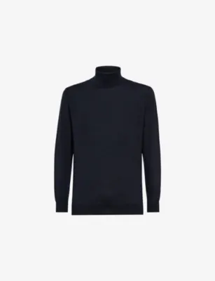 BOGGI MILANO Polo Neck Merino Wool Jumper