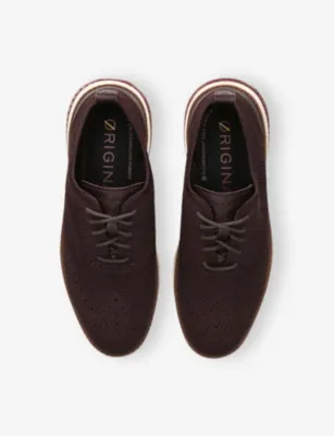 COLE HAAN Original Grand Energy-Weave Knitted Oxford Shoes - EUR 40 / 6 UK MEN in MID BROWN, additional product view 2
