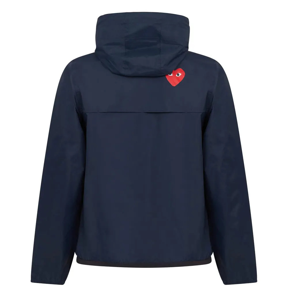 Comme des Garcons PLAY Unisex Adults Full Zip Packable Water Resistant Hooded Long Sleeve Rain Anorak detail 2